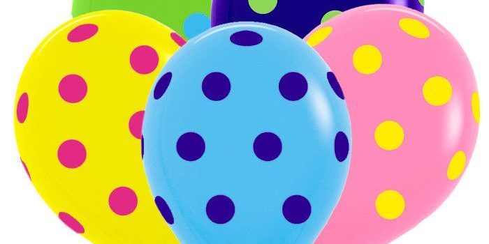 Резиновые шары в горох